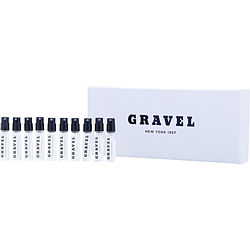 Gravel DISCOVERY Gravel Variety WITH ACROSS THE OCEAN & AMERICAN DREAM & A MAN'S COLOGNE & EVOLUTION & 46TH STREET & HUDSON RIVER NY & HAZEL AND ALL ARE VIALS