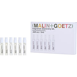  Malin Goetz Variety by Malin Goetz DISCOVERY KIT WITH BERGAMOT & CANNABIS & DARK RUM & LEATHER & STRAWBERRY & VETIVER AND ALL ARE