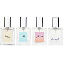 Philosophy Variety 4 PIECE VARIETY WITH LIVE JOYOUSLY & FRESH CREAM EDT & LIVING GRACE EDT & LOVESWEPT EDT AND ALL ARE