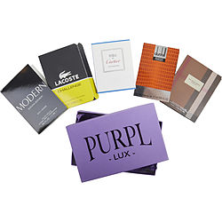  Purpl Lux Subscription Box by $BURBERRY LONDON $EAU DE CARTIER VETIVER BLEU $LACOSTE CHALLENGE $DUNHILL PURSUIT $BANANA REPUBLIC MODERN