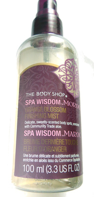 The Body Shop Spa wisdom Maroc Brume dernière touche fleur d'oranger