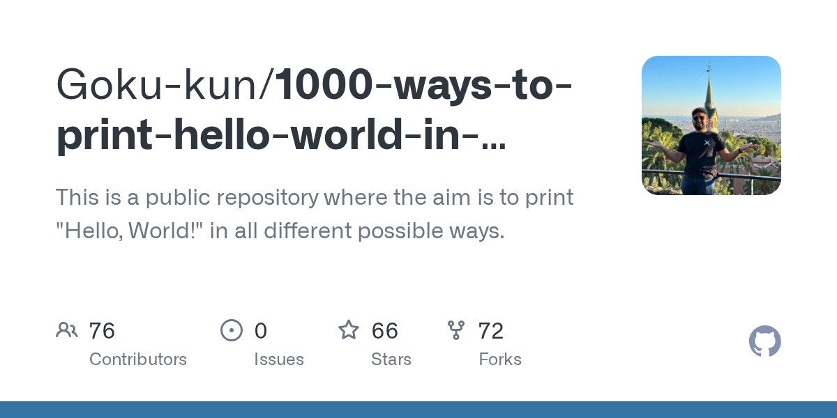 1000 Ways To Print Hello World In Python