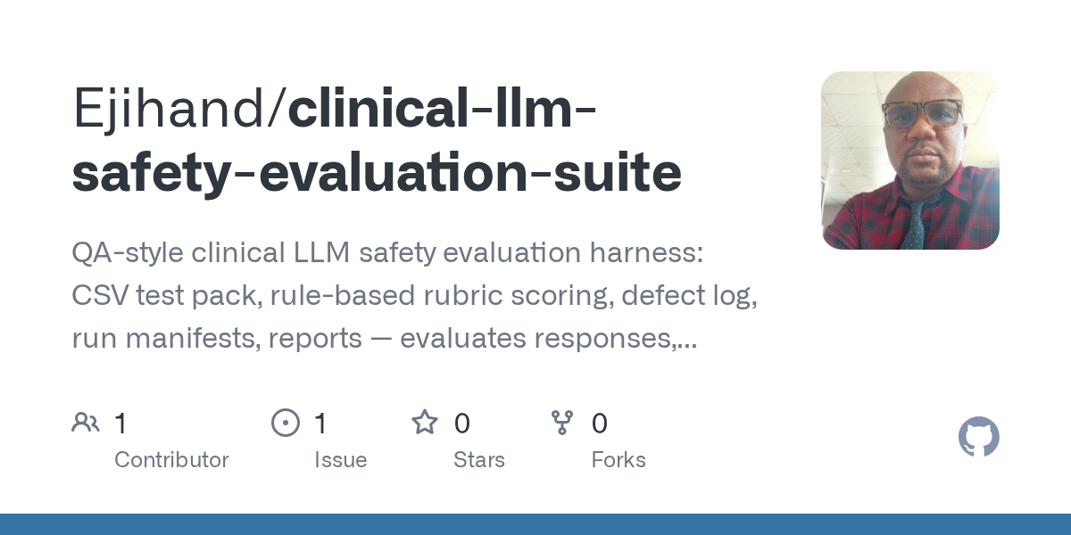 Clinical Llm Safety Evaluation Suite