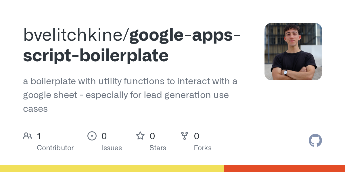 Google Apps Script Boilerplate