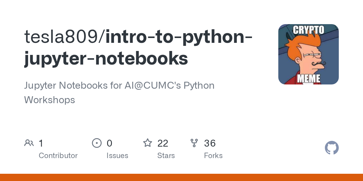 Intro To Python Jupyter Notebooks