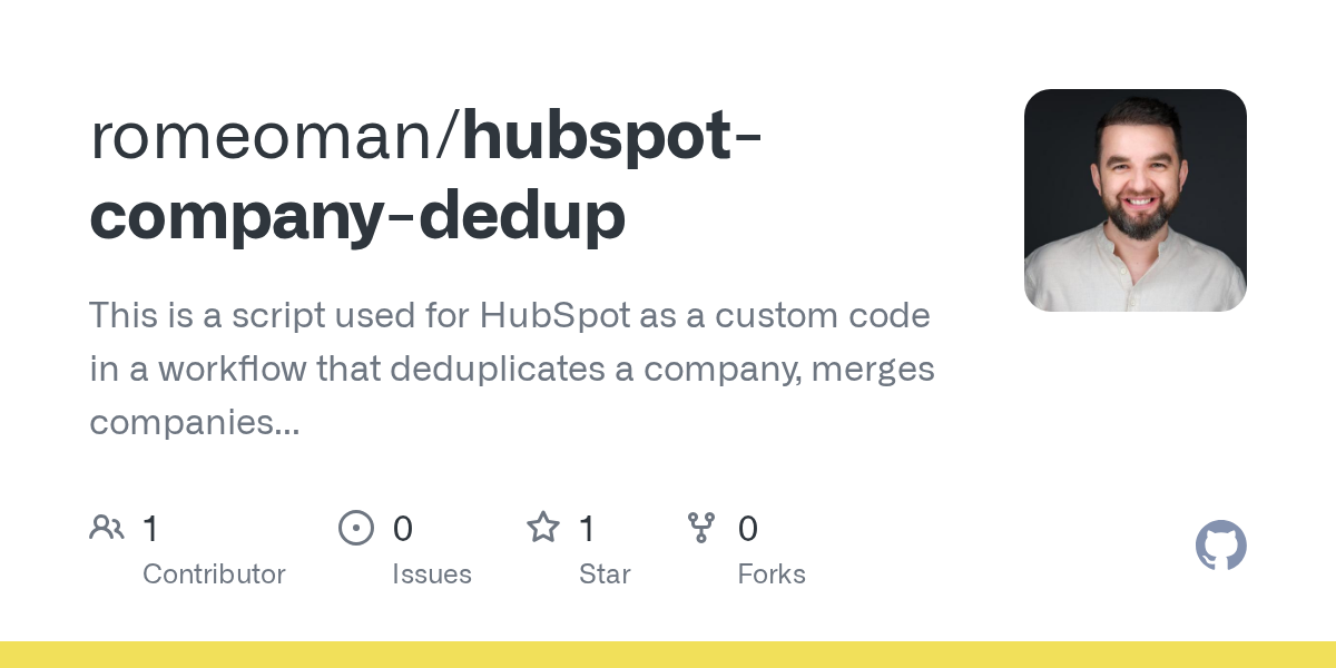 Hubspot Company Dedup