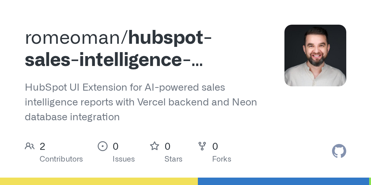 Hubspot Sales Intelligence Extension