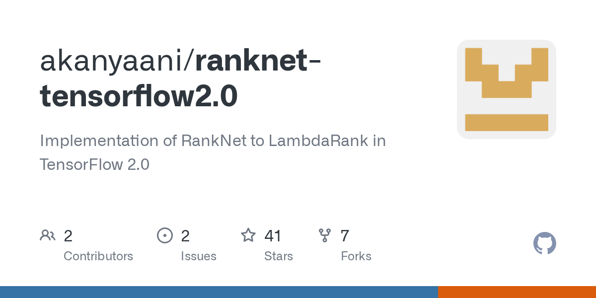 ranknet-tensorflow2.0