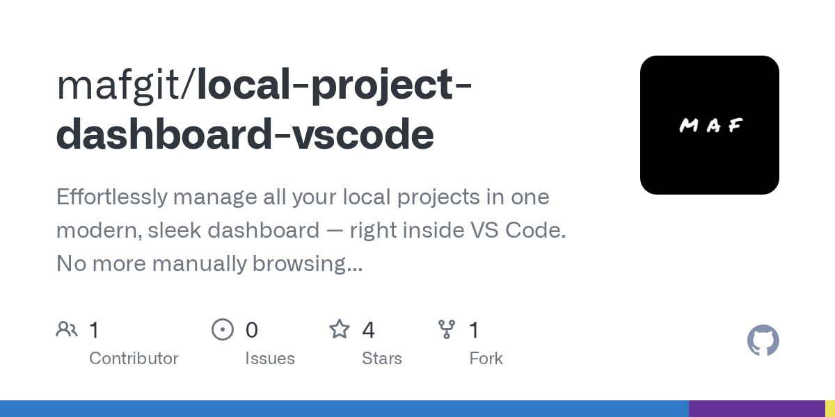 Local Project Dashboard Vscode