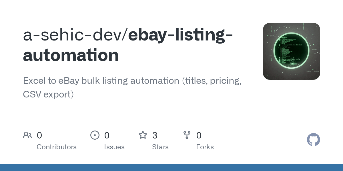 Ebay Listing Automation