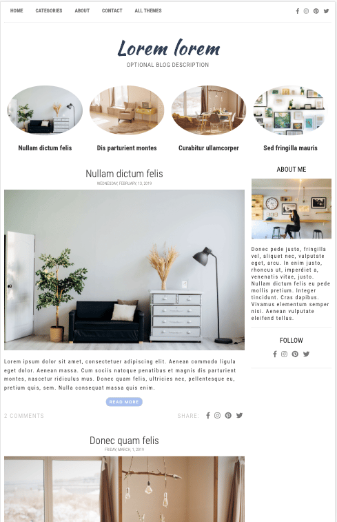Blogger Website Template