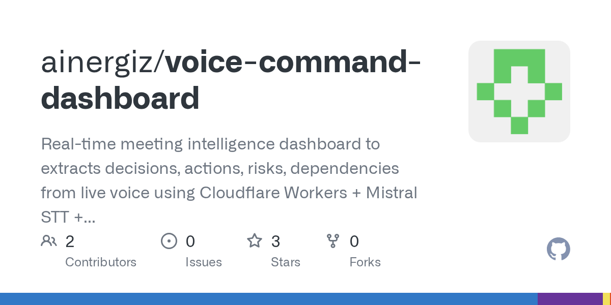 Voice Command Dashboard