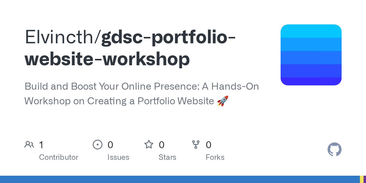 Gdsc Portfolio Website Workshop