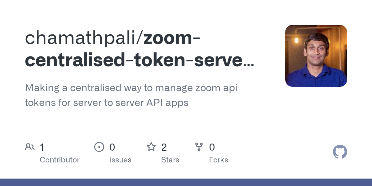Zoom Centralised Token Server To Server