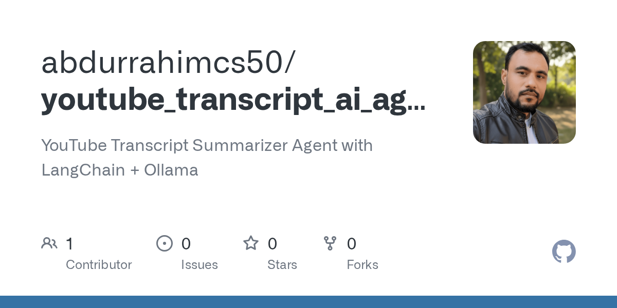 Youtube Transcript Ai Agent