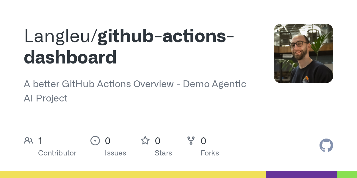 Github Actions Dashboard