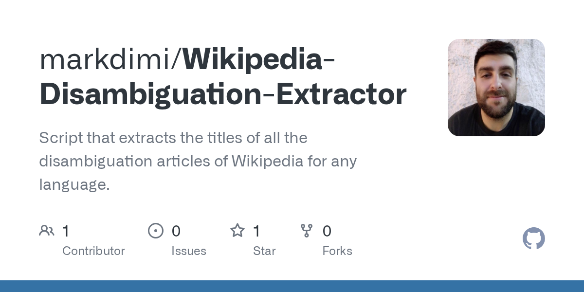 Wikipedia-Disambiguation-Extractor