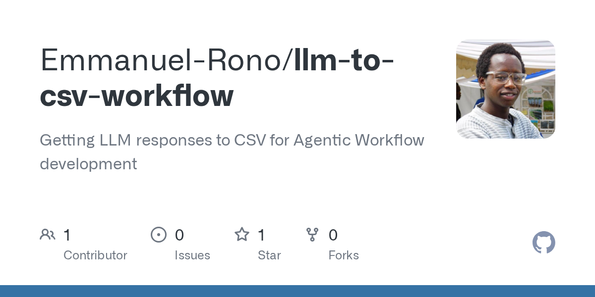 Llm To Csv Workflow