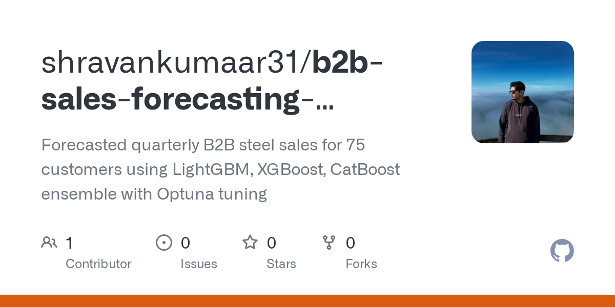B2B Sales Forecasting Ensemble
