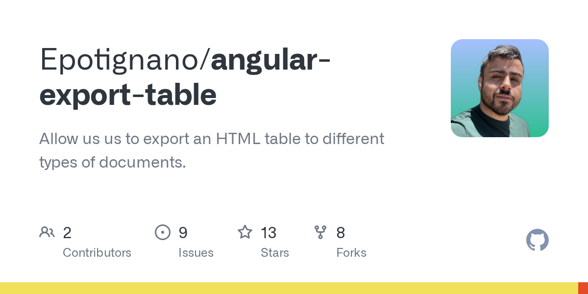 Angular Export Table