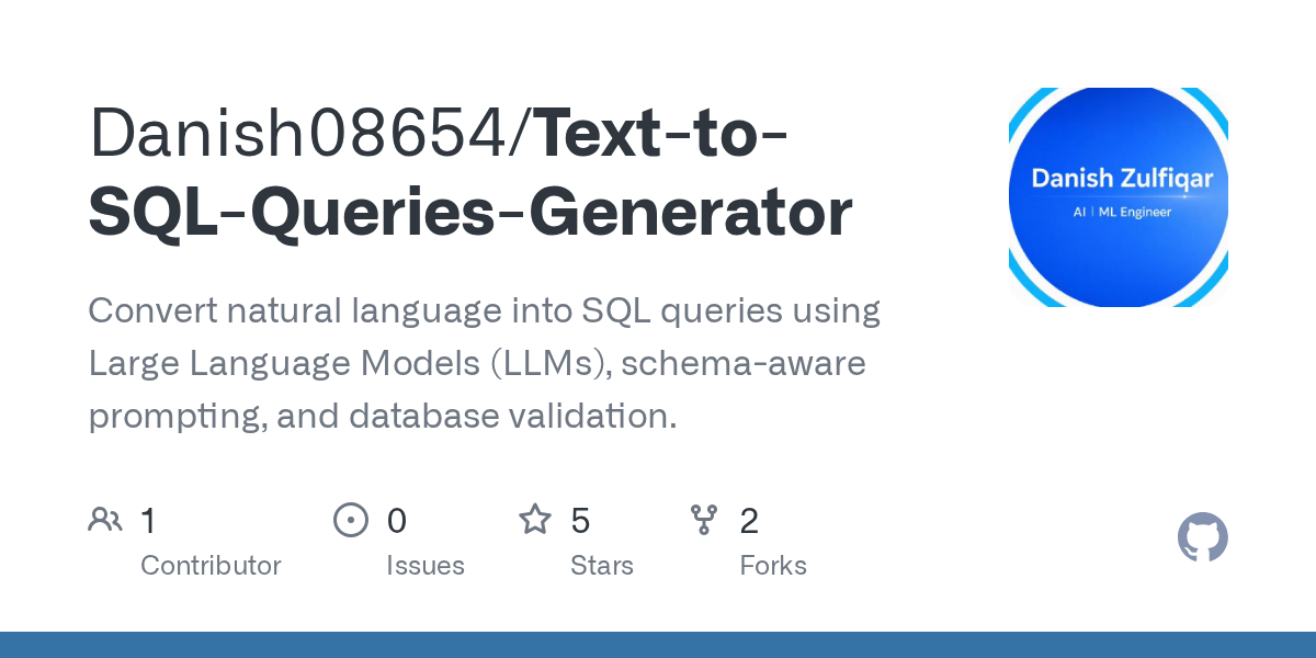 Text-to-SQL-Queries-Generator
