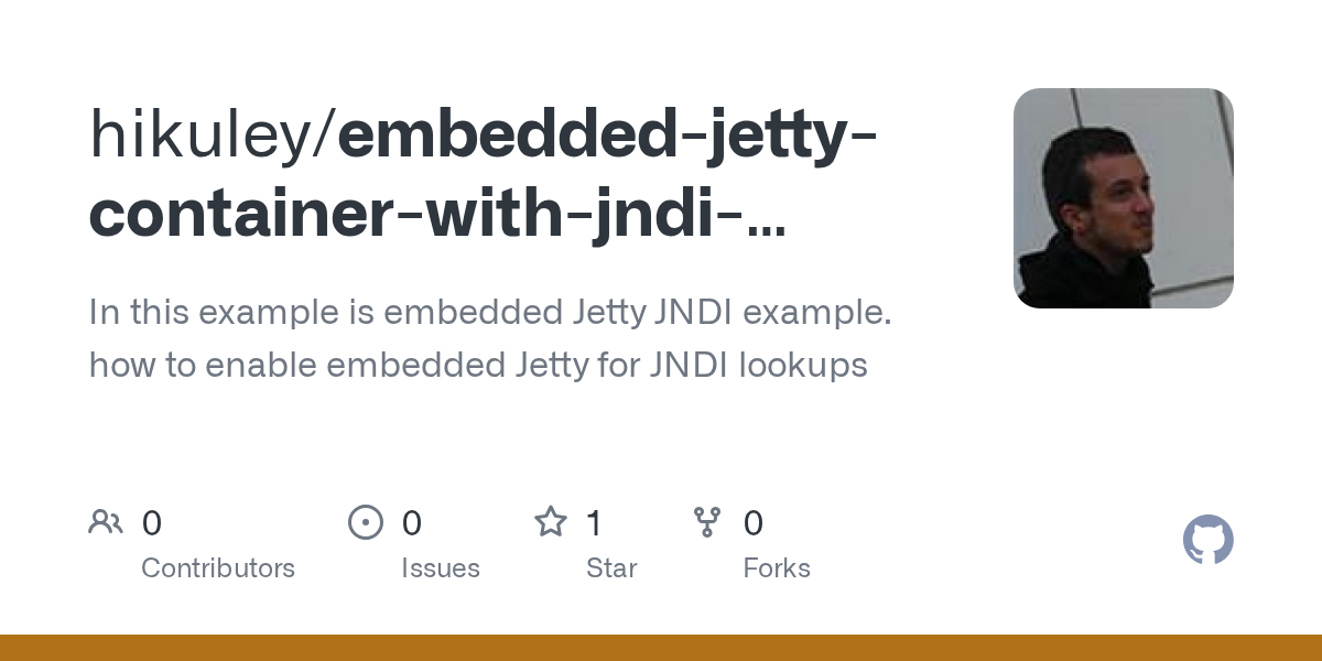 Embedded Jetty Container With Jndi Example