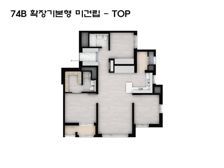 울산 진하 한양립스 그랑블루 74B 평면도