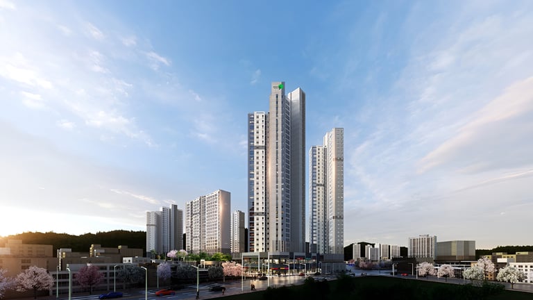 울산 호수공원 에일린의 뜰 1단지 조감도