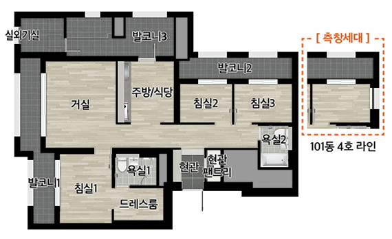 e편한세상 번영로 리더스포레 84C 평면도