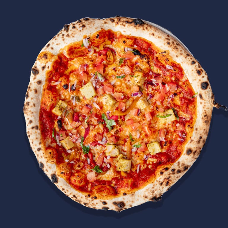 Masala Jackfruit Vegan Pizza East West Photo