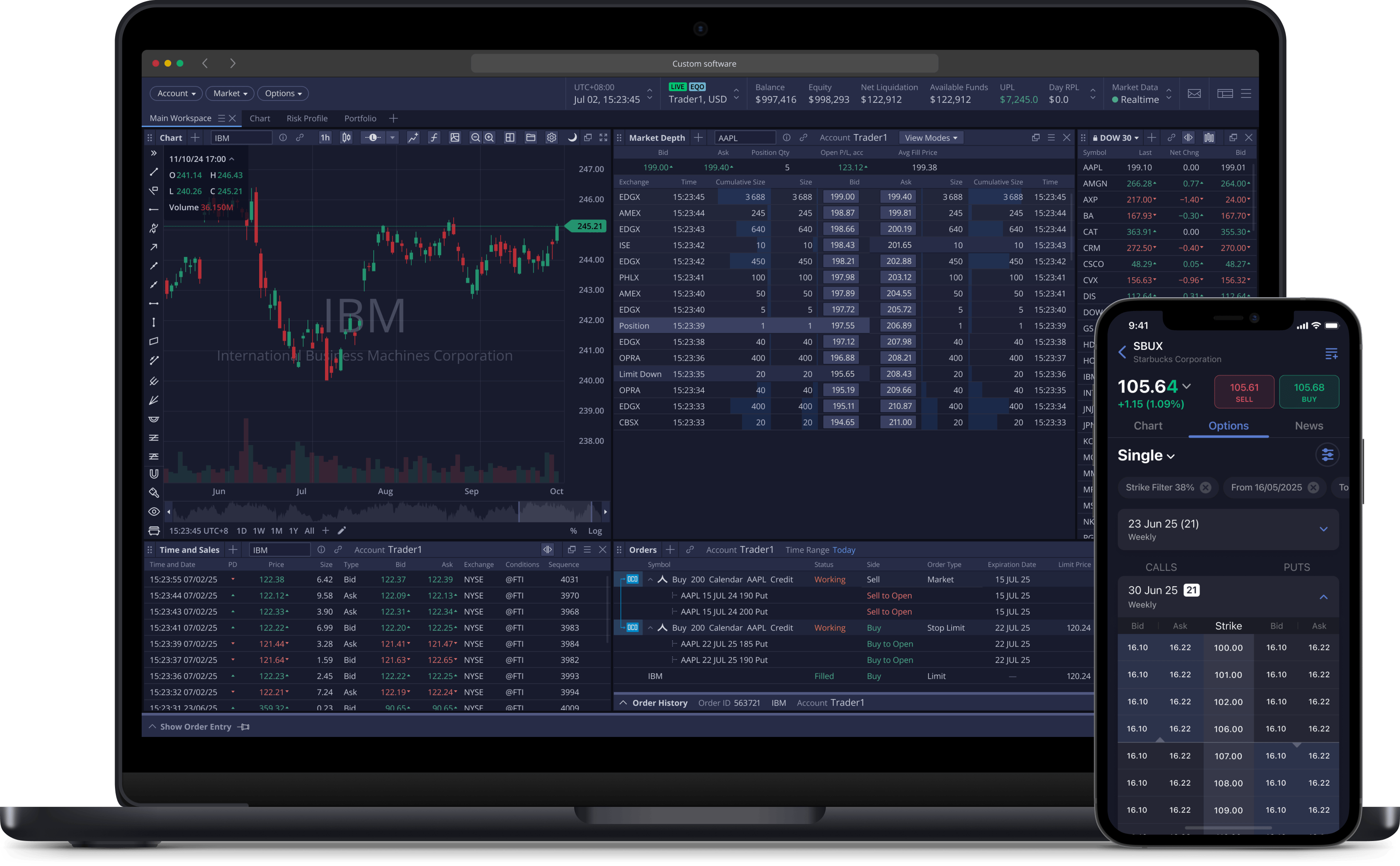 custom software desktop ui showcase, custom software mobile ui showcase