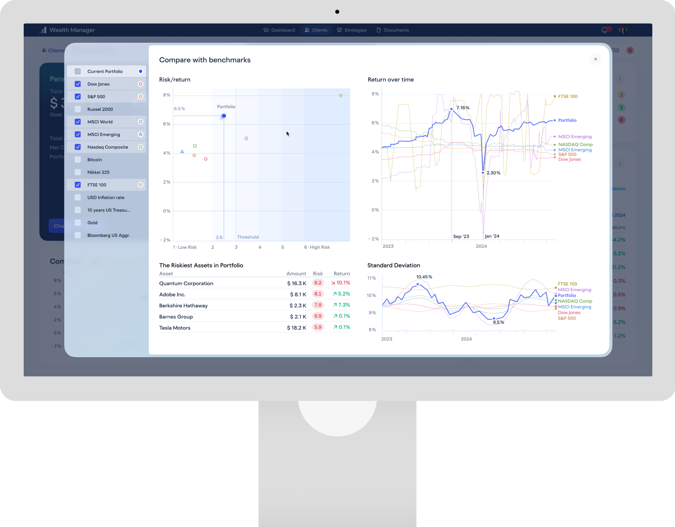 Modules for portfolio performance and modeling analysis