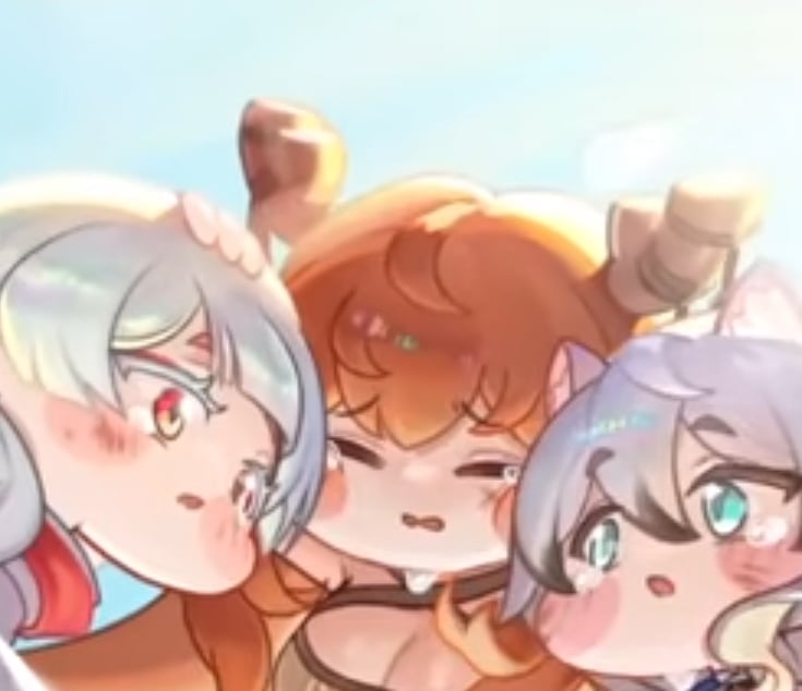 -사슴과 백사, 그리고 그 사이 백호랑이.-