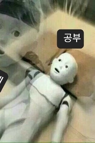 공부에 시달리는 대학원생