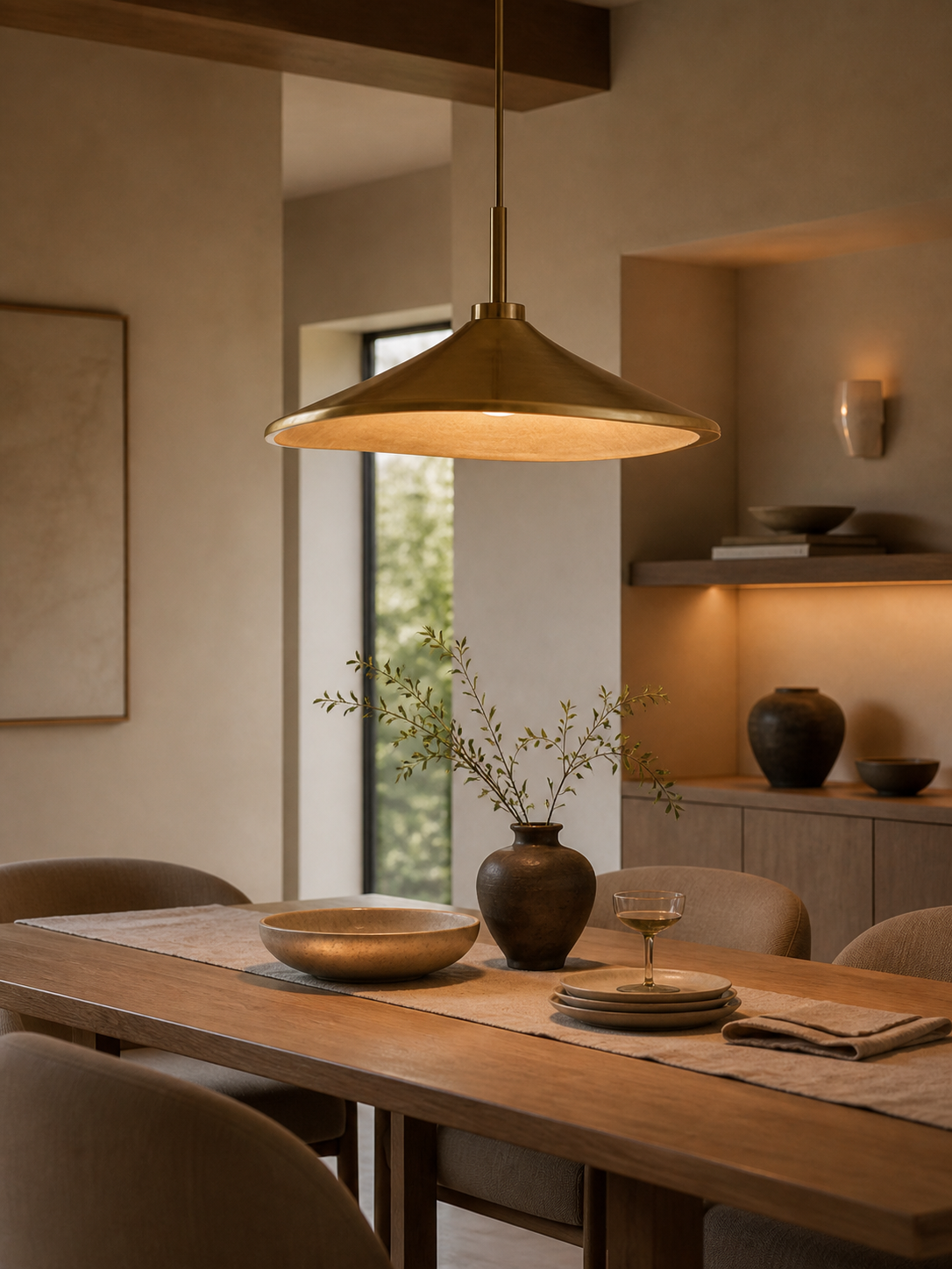 A warm room with a compact cordless table lamp