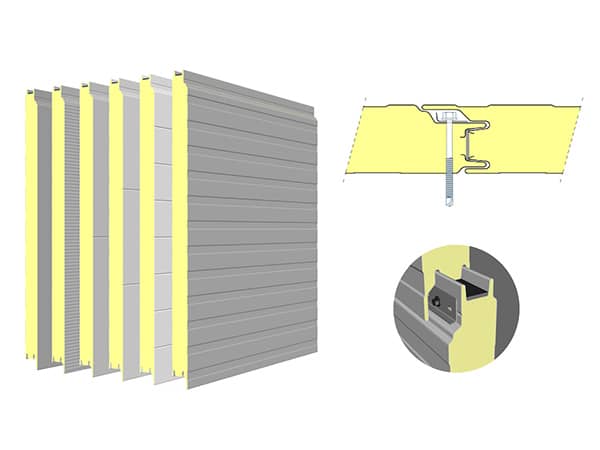 Sandwich panel installation detail