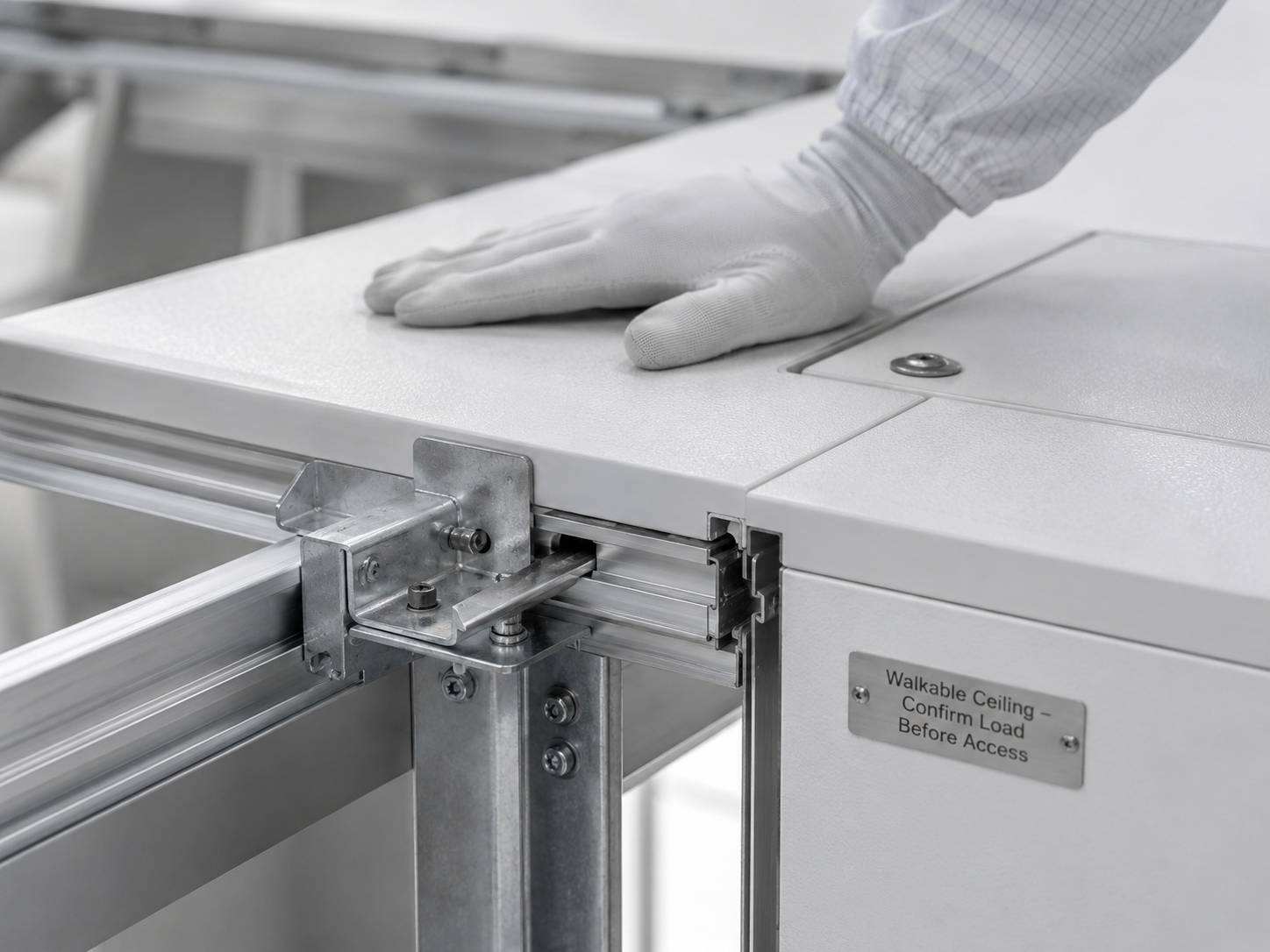 Cleanroom ceiling system sample