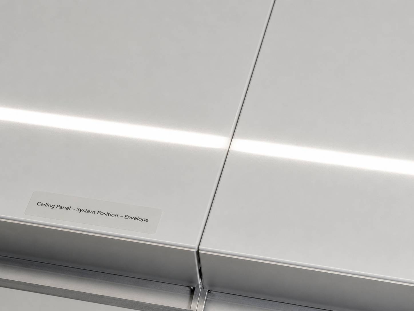 Cleanroom ceiling panel sample