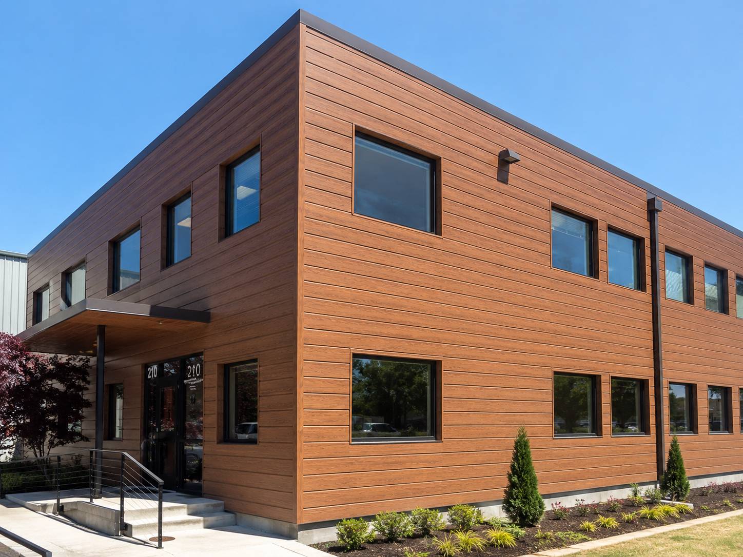 Wood grain metal siding