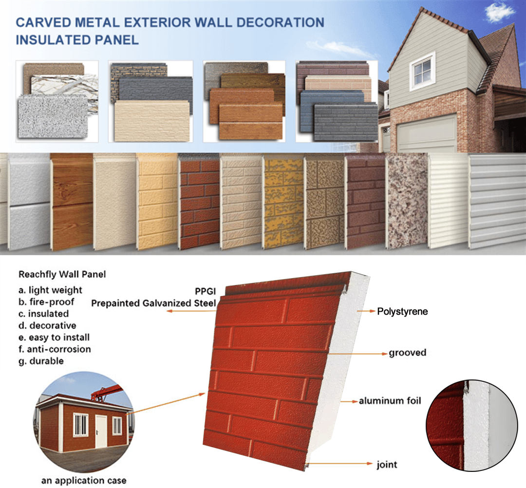 Decorative insulated metal siding layer composition