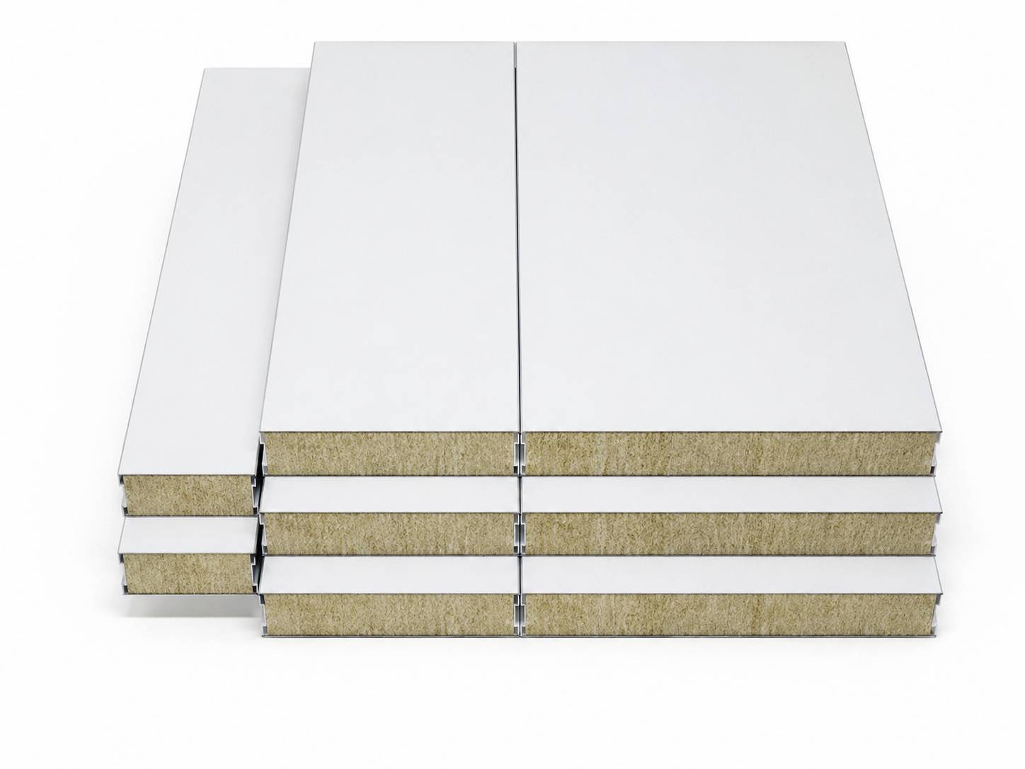 Machine-made rock wool cleanroom panel