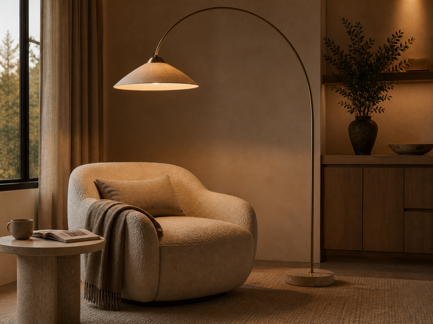 Outdoor wall light casting architectural light