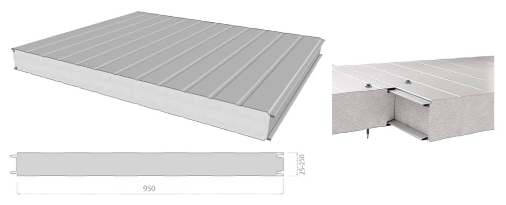 EPS sandwich panels stacked for construction use