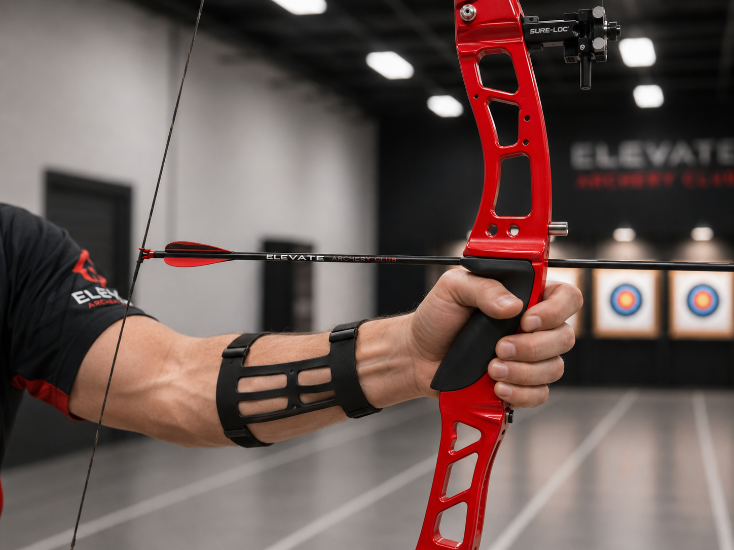 Archer holding the F167 at the range