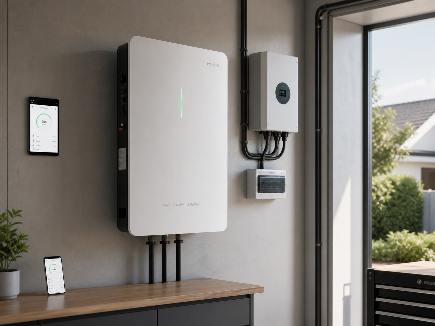Wall-Mounted Home Battery 5 kWh