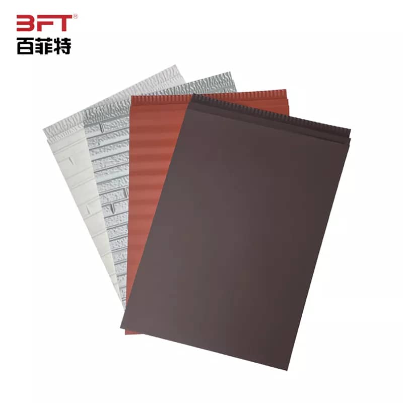 Grey flush metal siding surface