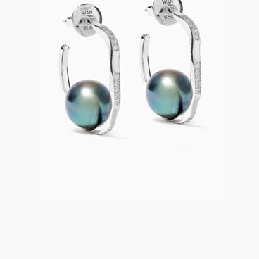 Pinctada Hoop Earrings Diamonds