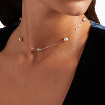 Gold Keshi Pearl Choker Elegance