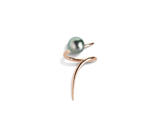 Twirl Ring with Tahitian Pearl