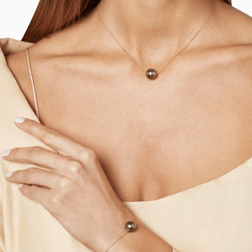 Chain Pearl Pendant Necklace